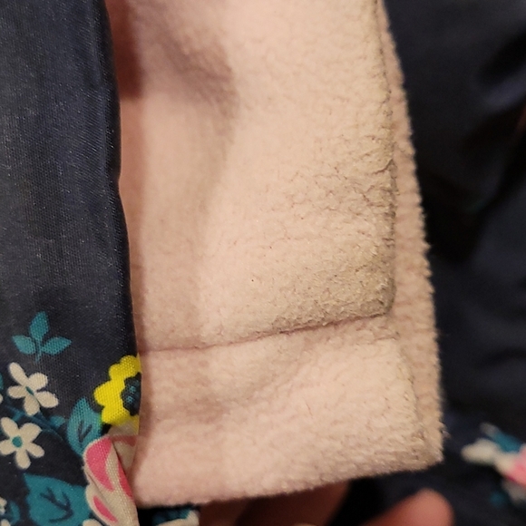 Girl  winter floral Jacket size 12 - Picture 4 of 4